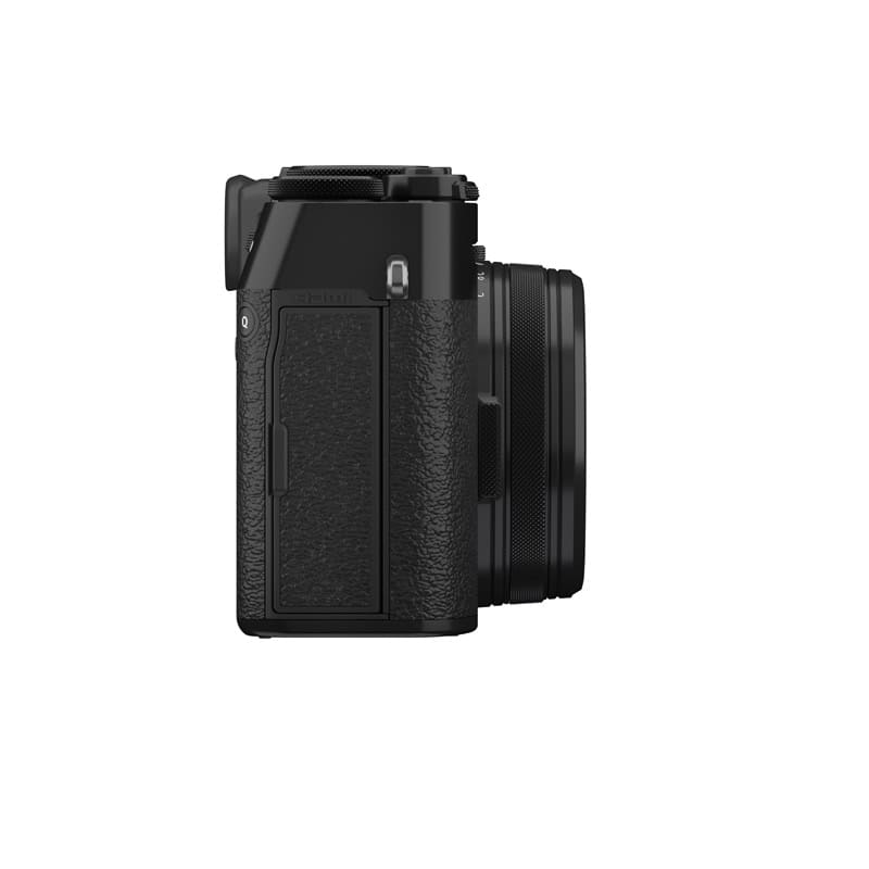 Fujifilm X100VI schwarz Kamera Fujifilm X100VI schwarz Kamera, seitliche Ansicht, kompakt und modern.