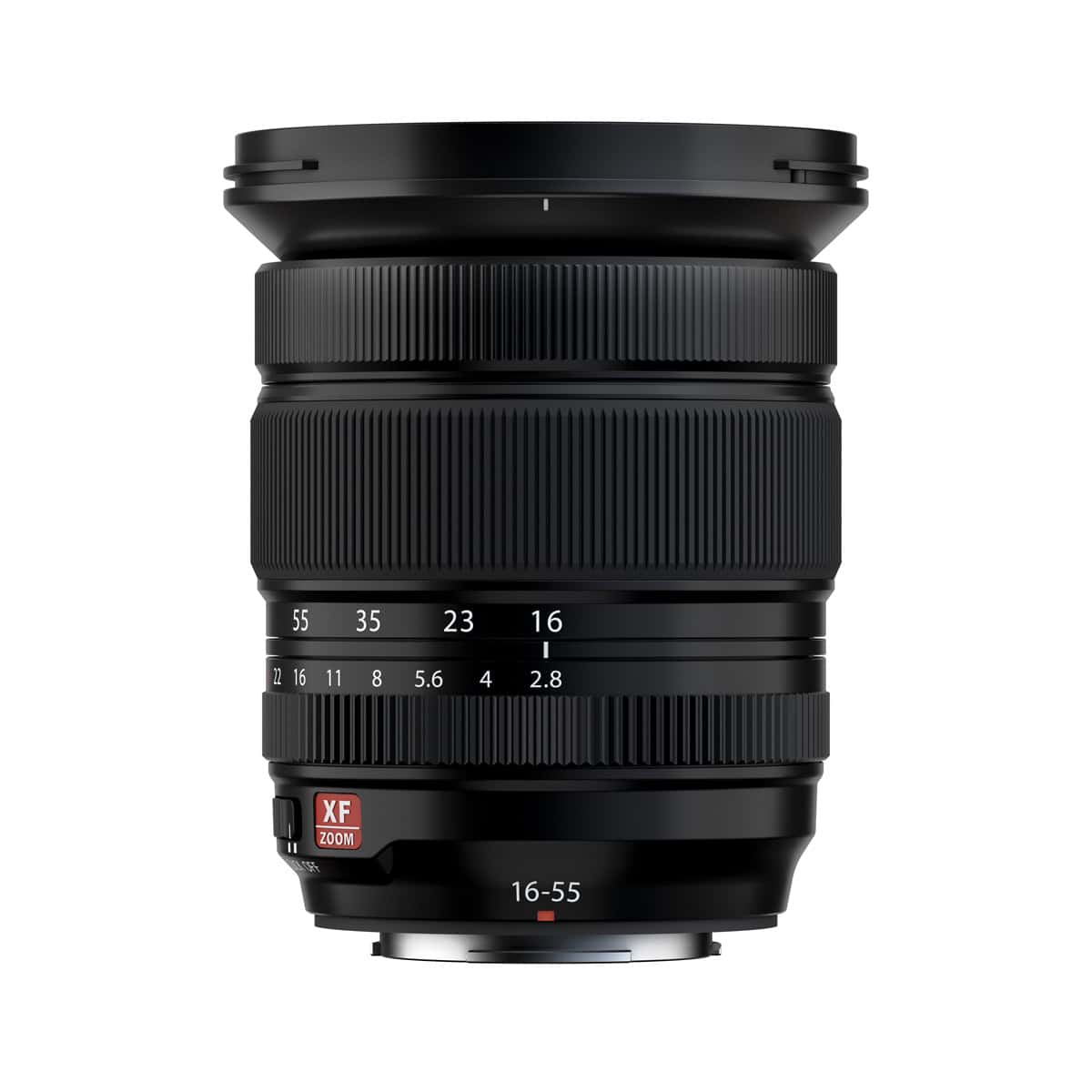 Fujinon XF16-55mm F2.8 R LM WR II mit Zoomring und Fokus.